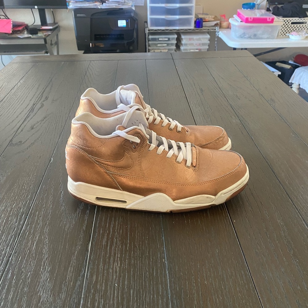 Nike Flight squad metallic copper/rose gold .  Mens size 10 1/2.